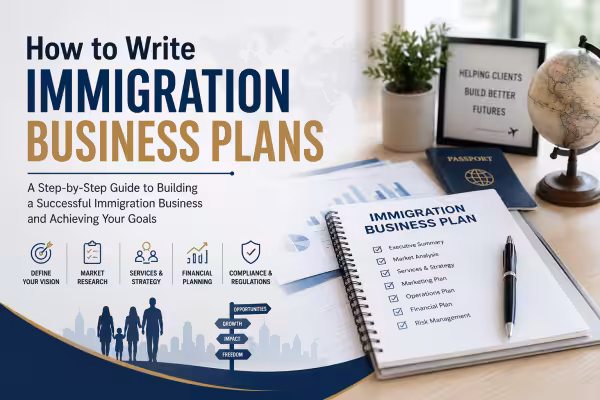 how to write immigration business plans