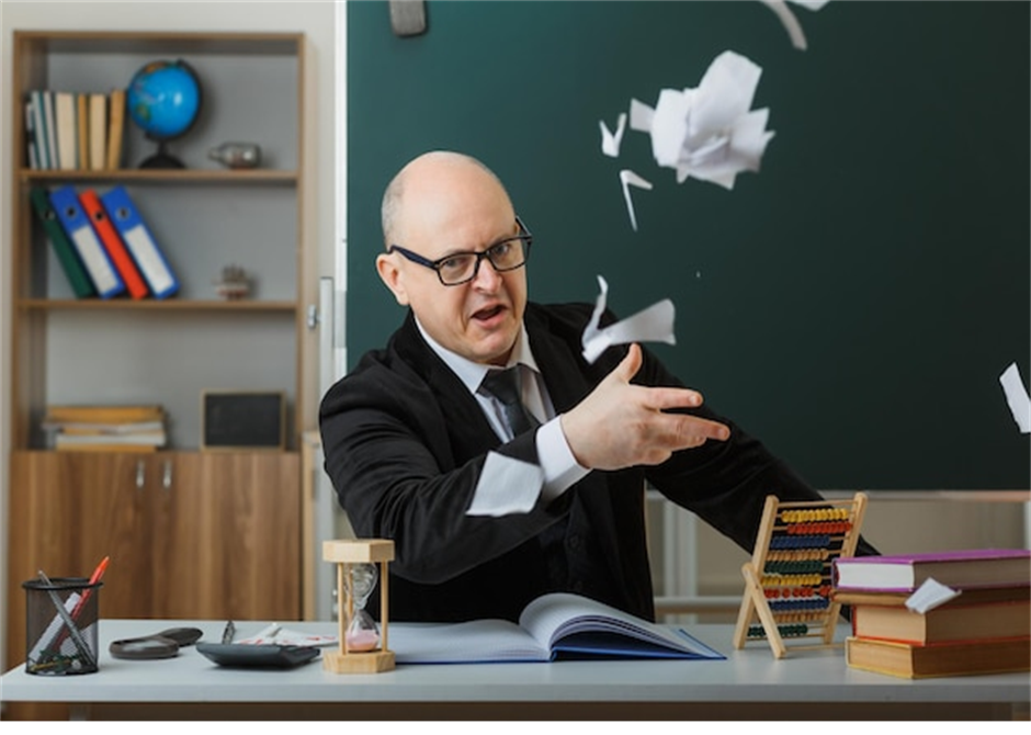 Angry teacher
