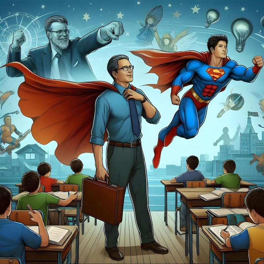 Superhero teacher