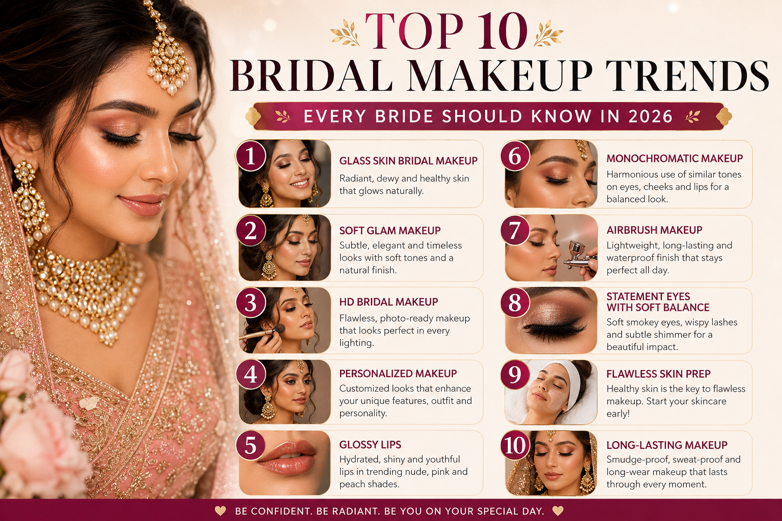 top 10 bridal makeup trends every bride should know in 2026